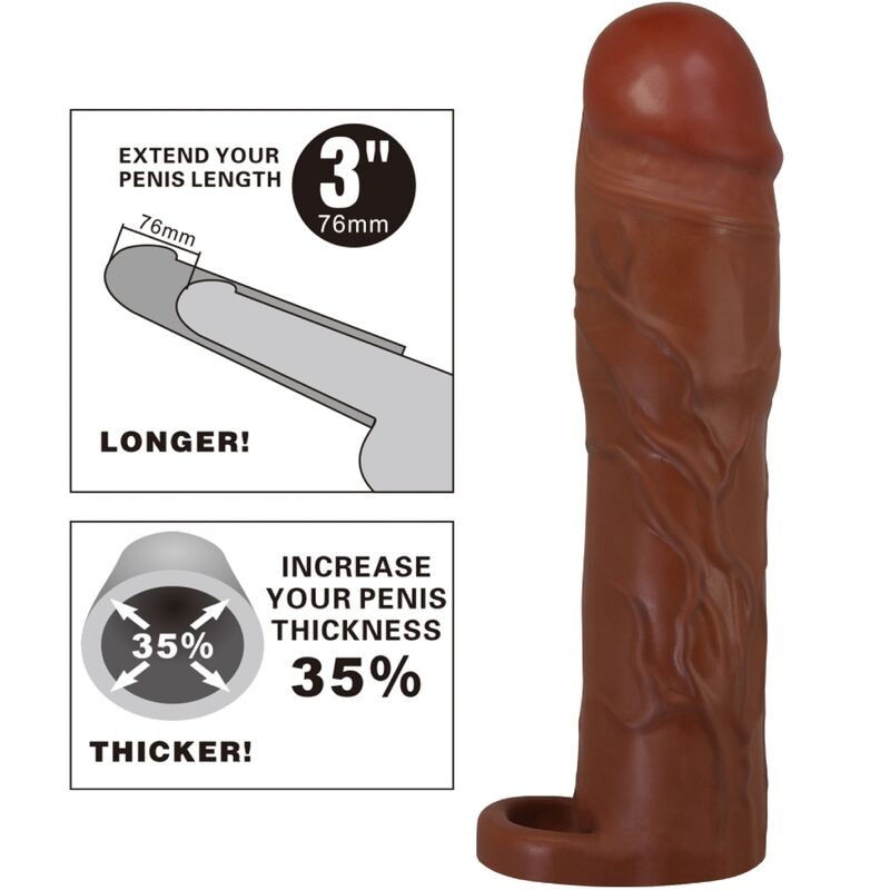 Pretty Love - Guaina per Pene Gerd Con Estensione 7,6 Cm Mulatto