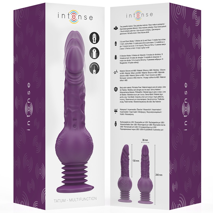 Intense - Tatum Multifunktionsvibrator Mit Auf- Und Abvibration 24 Cm Lila -