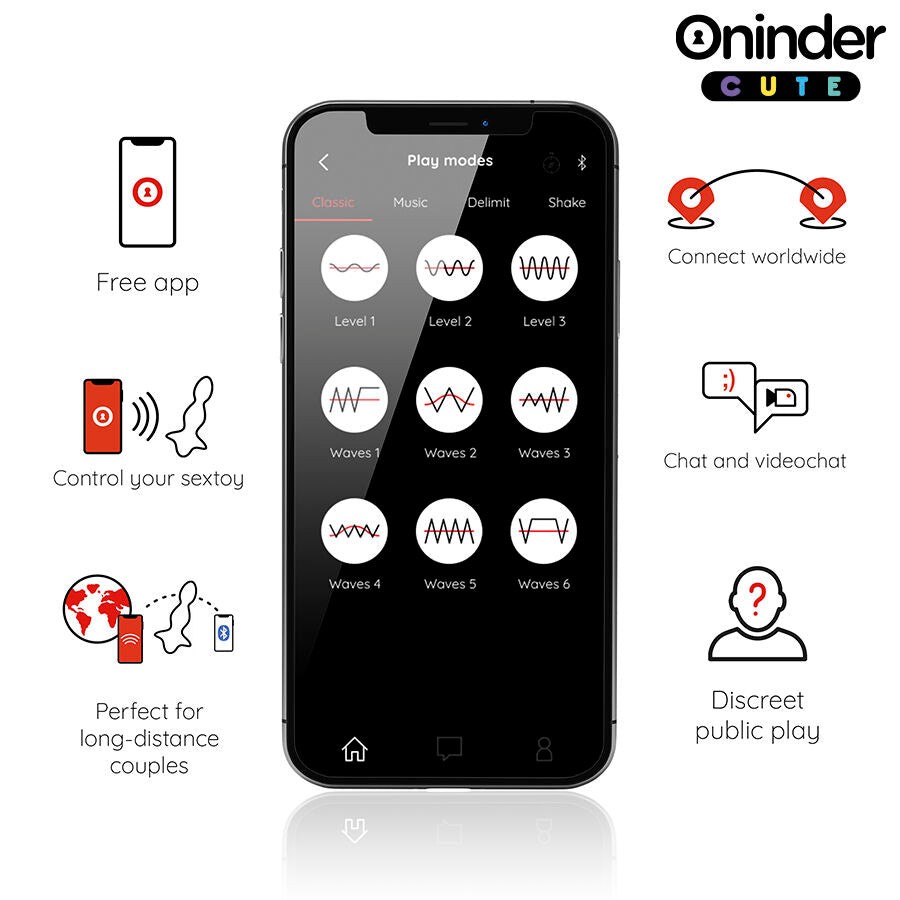ONINDER CUTE - LOVE BUTT VIBRADOR PLUG ANAL DILATADOR