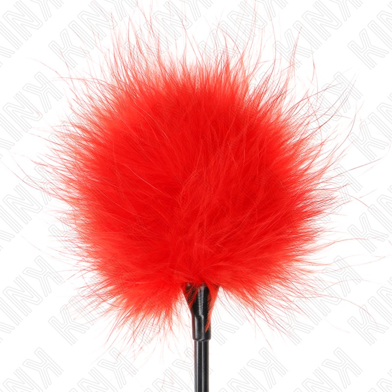 Kink - Piume Rosse Tickle Utilizzate per Il Kit Bondage 27 Cm