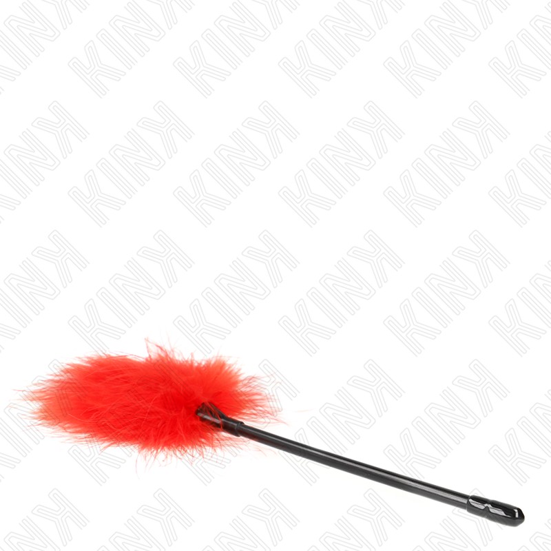 Kink - Piume Rosse Tickle Utilizzate per Il Kit Bondage 27 Cm