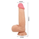 Pretty Love Sliding Skin Series Realistic Dildo with Sliding Skin Suction Cup 21.8 Cm