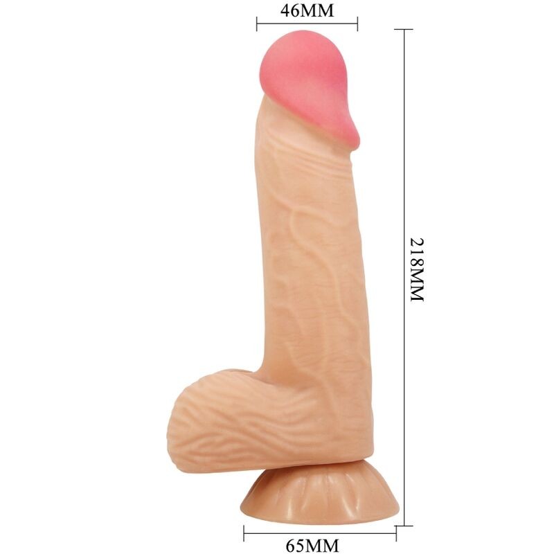 Pretty Love Sliding Skin Series Realistic Dildo with Sliding Skin Suction Cup 20.6 Cm