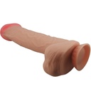 Pretty Love Sliding Skin Series Realistic Dildo with Sliding Skin Suction Cup Flesh 26 Cm