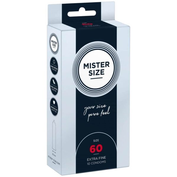 Preservativos My Size Talla 60 - Ajuste Perfecto, Máxima Comodidad 10 Uds