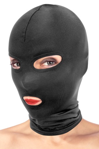 Máscara Negra Spandex 3 Aberturas - Disfraz y Seguridad