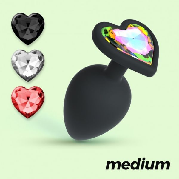 Plug Anal Mediano con Joyas - Cuore: Elegancia y Comodidad en Intimidad