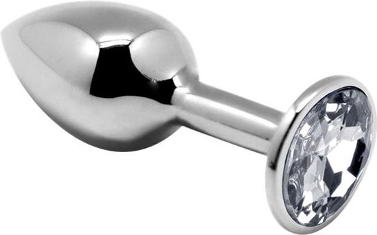 MINI METAL BUTT PLUG ANAL PLEASURE WHITE M