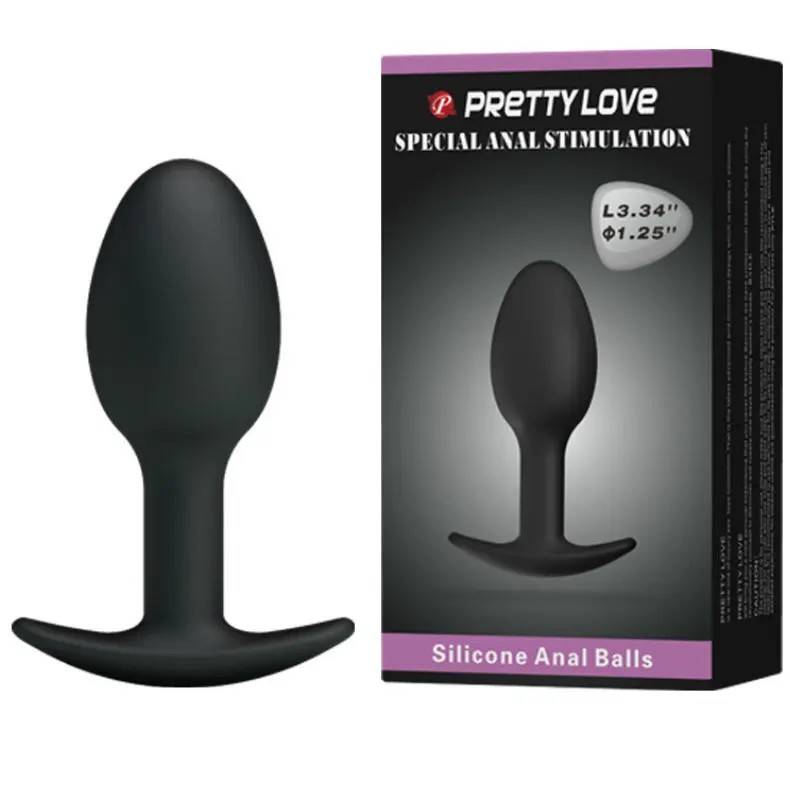 PLUG ANAL SILICONA 6.5 CM NEGRO