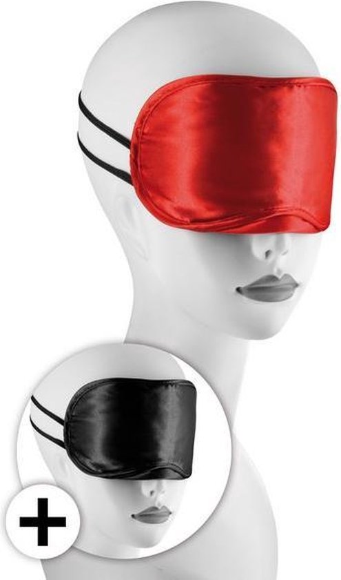 Antifaces Rojos y Negros para Fiestas y Disfraces - Pack de 2 Unidades