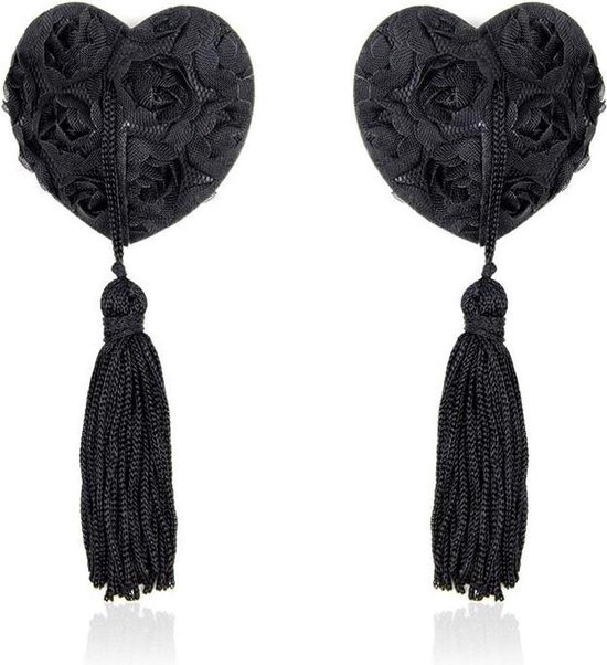 Pezoneras de Encaje Floral Negro - Sensualidad y Elegancia