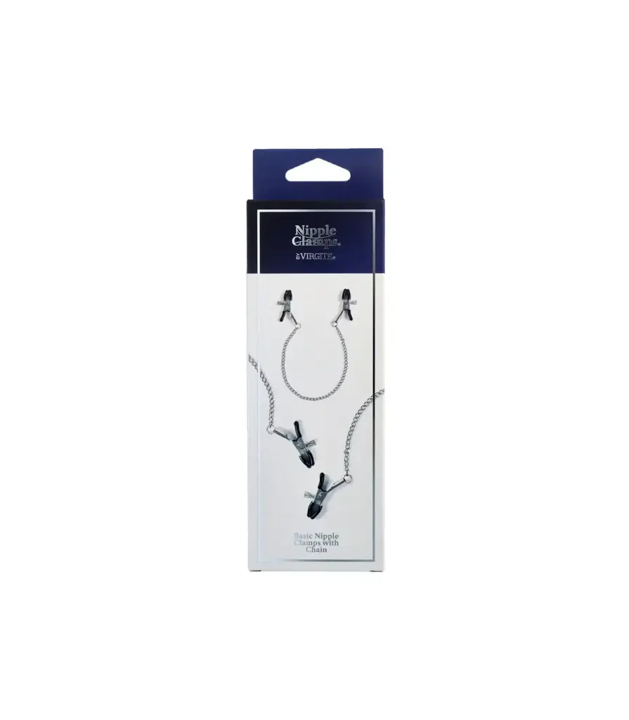 Pinzas para Pezones Ajustables con Cadena - Estimulación Erótica Sensual