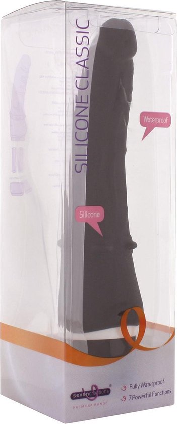 Dildo de Silicona Negro 21cm - Juguete Erótico Clásico para Adultos