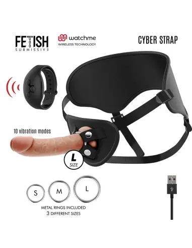 CYBER STRAP ARNES CON DILDO CONTROL REMOTO TECNOLOGIA WATCHME L