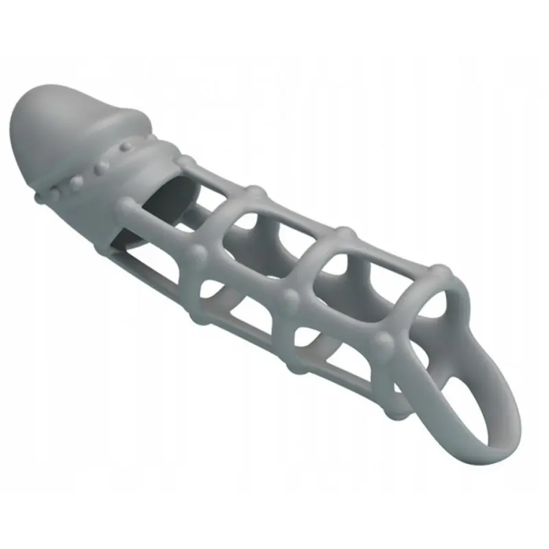 Pretty Love White Penis Sleeve with Ball Strap - Enhance Pleasure