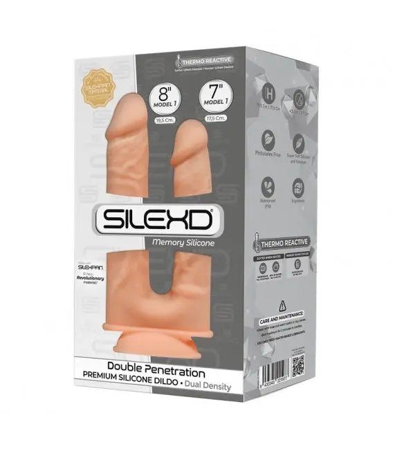Doble Penetración Silexd 7" y 8" - Juguete Erótico Premium para Parejas
