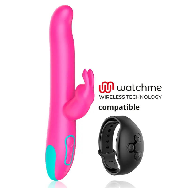 HAPPY LOKY PLUTO RABBIT VIBRATOR &amp; ROTATOR COMPATIBLE CON WATCHME WIRELESS TECHNOLOGY