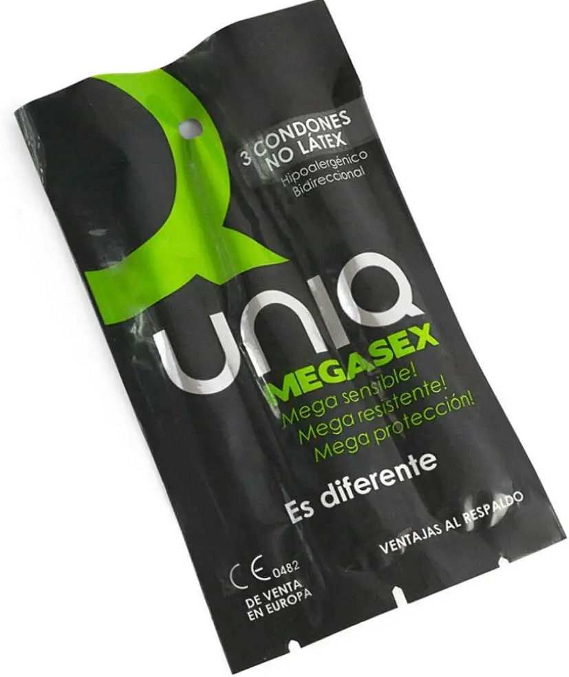 Condones UNIQ Mega Sensible - Ultra Fino y Seguro 3 Uds