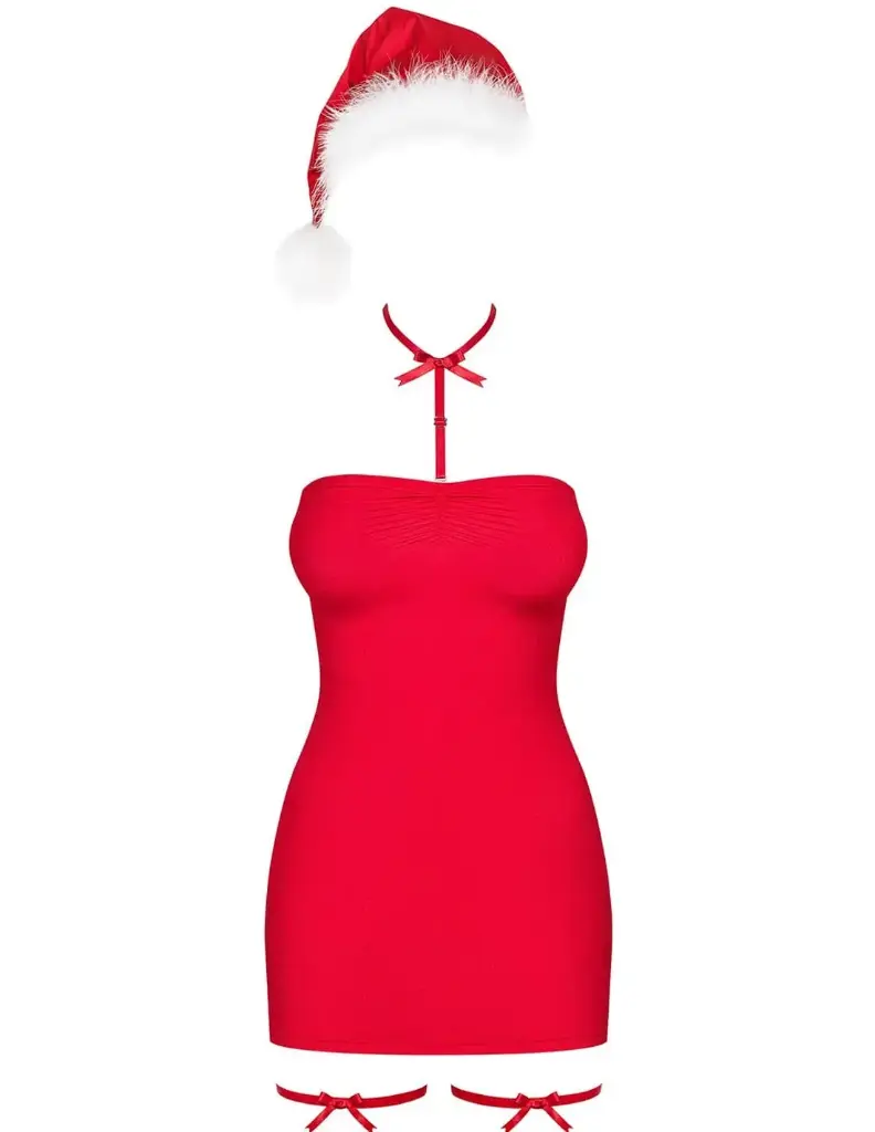 Lencería Sexy Obsessive Kissmas Chemise S/M - Regalo Perfecto para Navidad