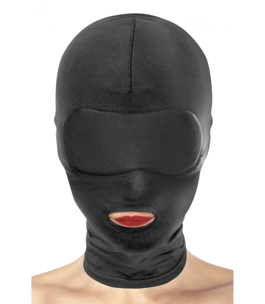 Máscara Negra Spandex 1 abertura - disfraz y cosplay unisex