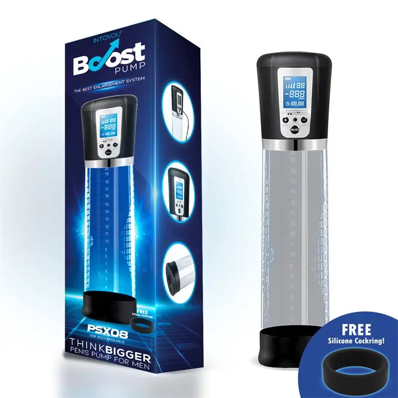 Bomba Automática para Pene con Pantalla LCD y Carga USB - BOOST PUMPS