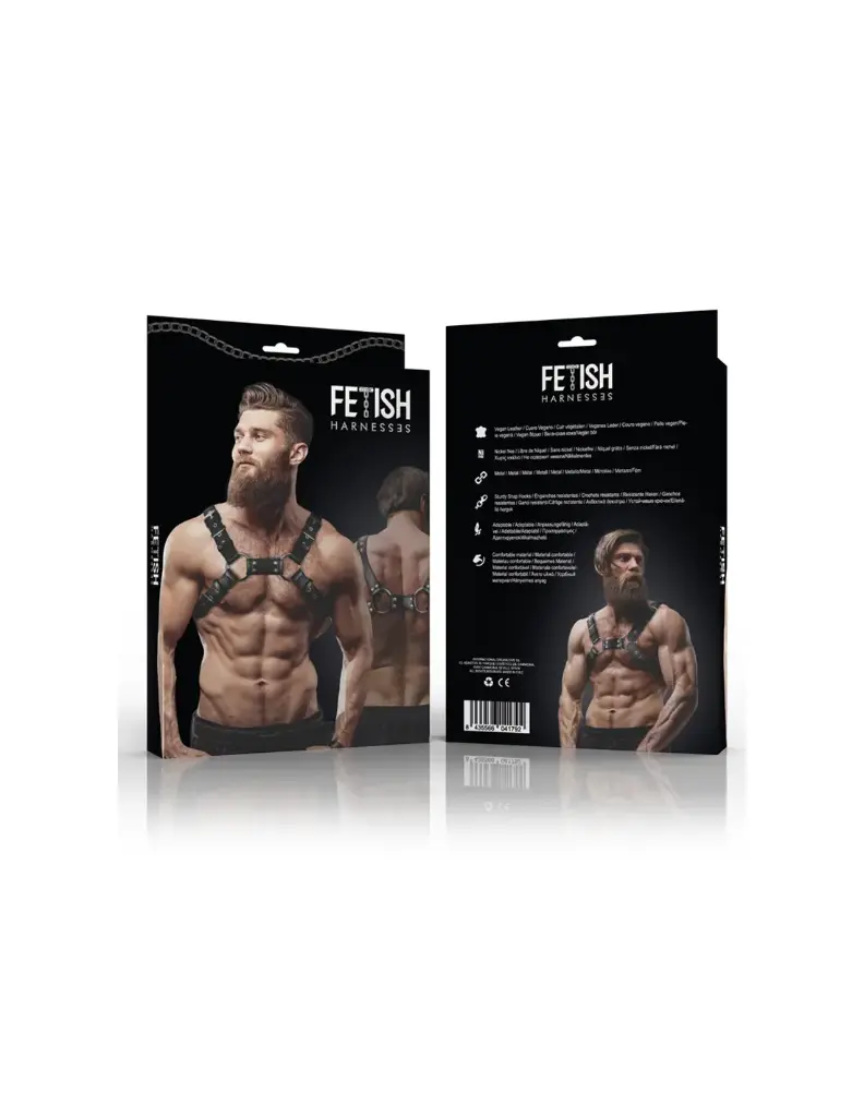 Arnés Bulldog Ajustable Ecopiel para Hombre - Fetish Submissive Attitude