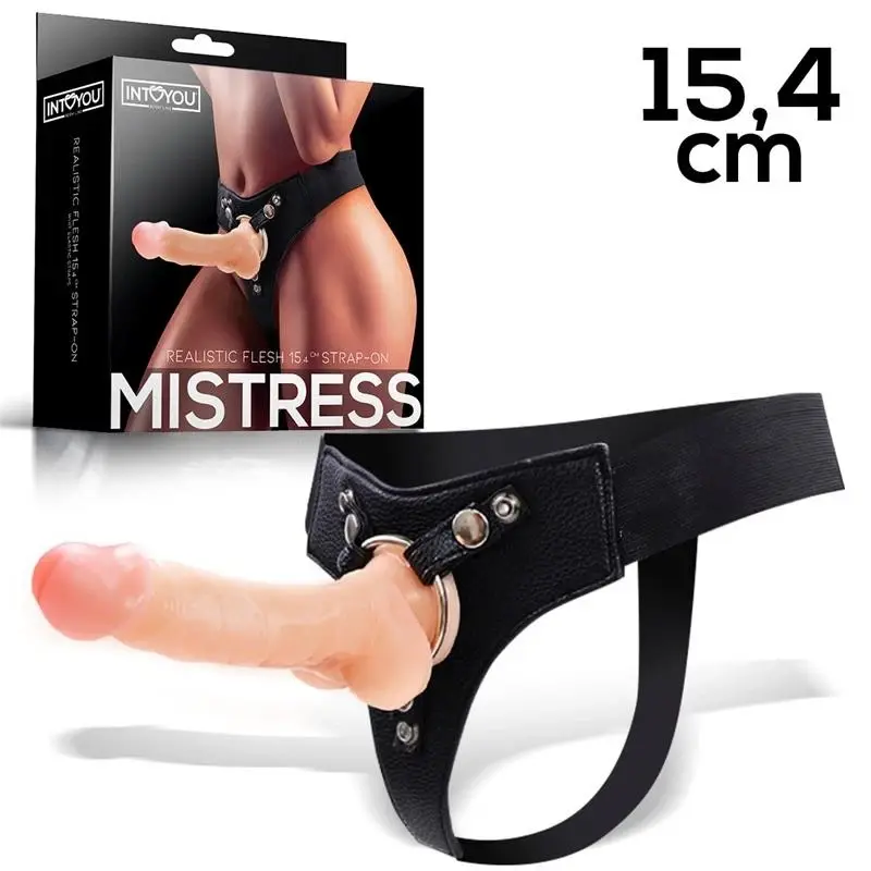 Arnés Elástico con Dildo de Silicona 15,4 cm - Placer y Comodidad