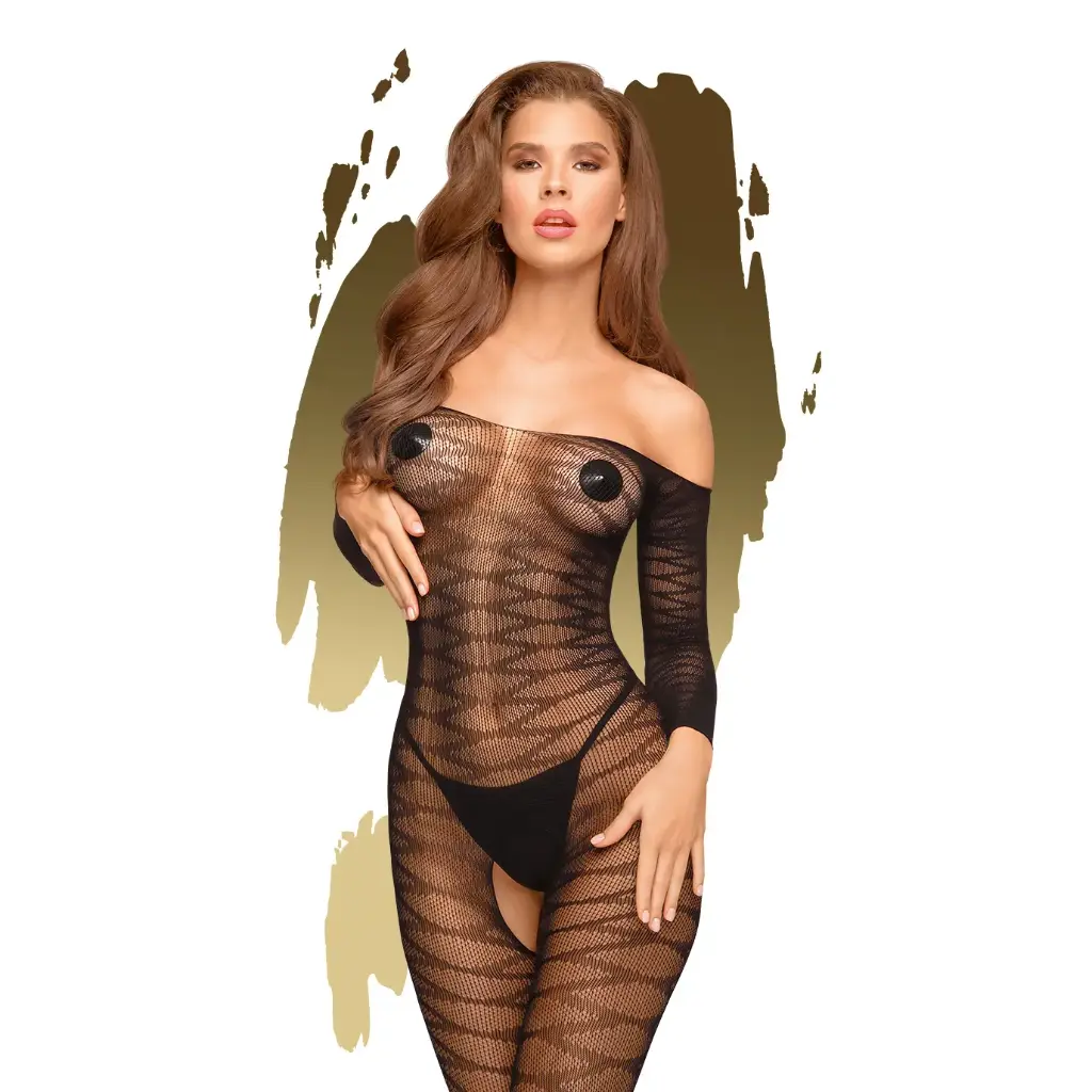 Bodystocking Sexy Negro XL - Lencería Erótica Dreamy Diva Penthouse