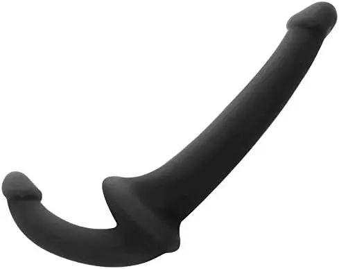 Dildo Negro con Arnés Sin Sujeción - Juguete Erótico para Parejas