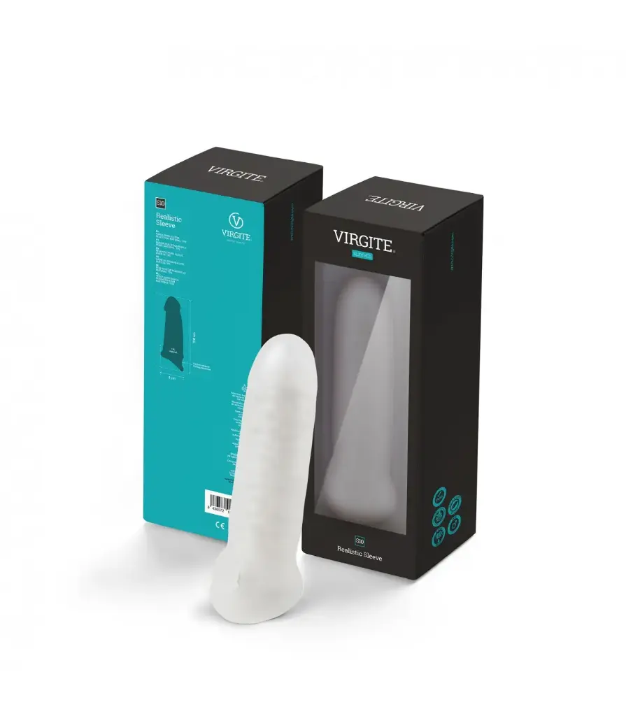 Funda Pene Realista Transparente 17.8 cm - Mejora el Placer Intenso