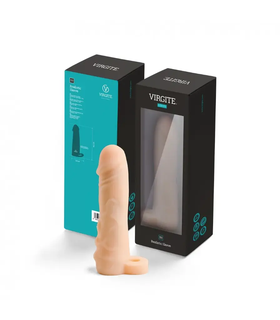 Funda Pene Realista S9 Flesh 16.4 cm - Extensión Natural y Placer Intenso