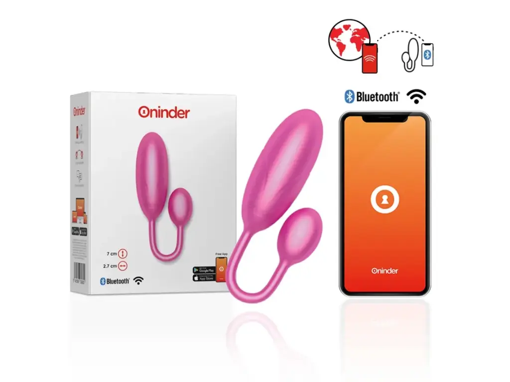 ONINDER - DENVER HUEVO VIBRADOR ROSA 7 X 2.7 CM - APP GRATUITA