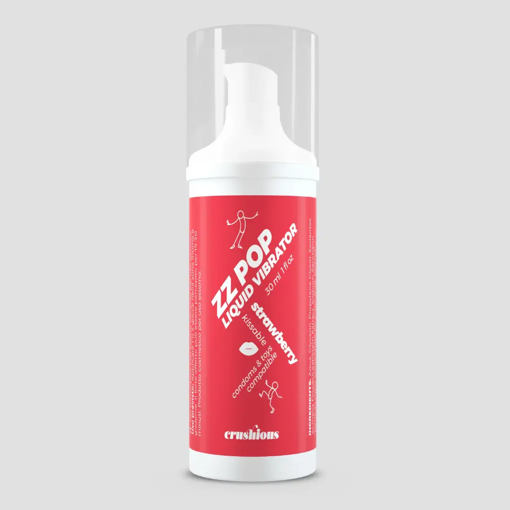 Vibrador Líquido Fresa 30ml - Estimulación Intensa Crushious