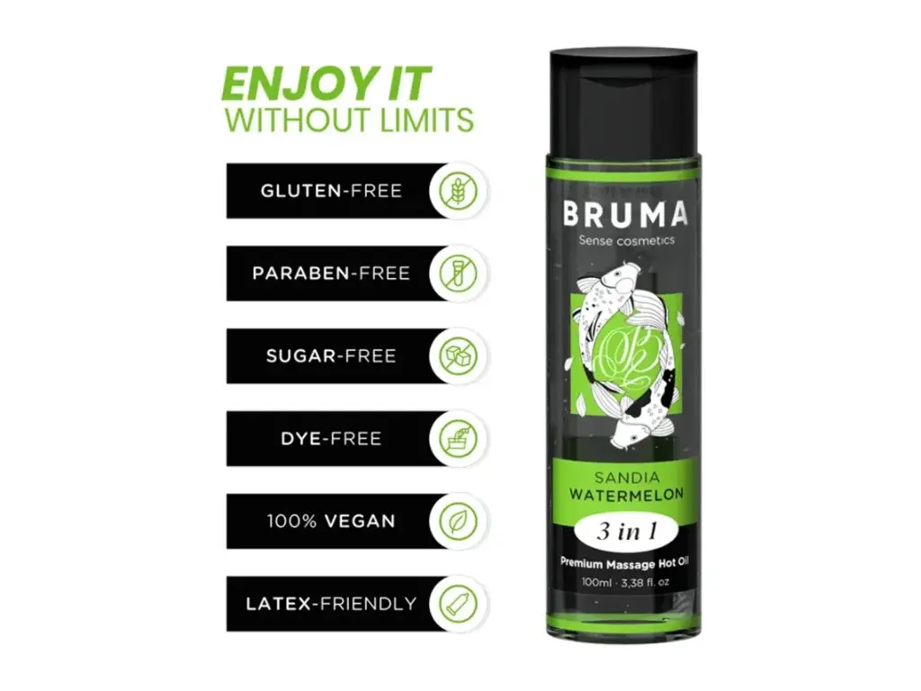 Aceite de Masaje Calor Sandía 3 en 1 BRUMA™ - 100ml Premium