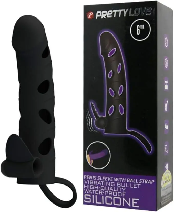 Vibrador de Silicona con Vibración 15.2 cm - Pretty Love Funda Erótica