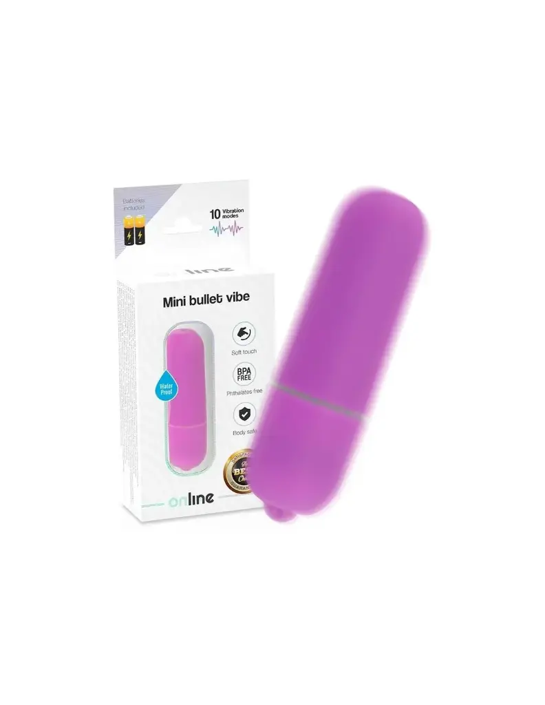 Mini Bala Vibradora Lila Recargable - Discreta y Potente para Placer Intenso