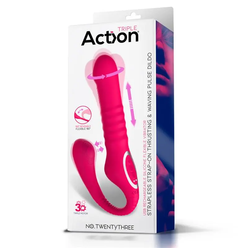 Vibrador Doble Flexible 180º con Pulsación y Thrusting - TwentyThree