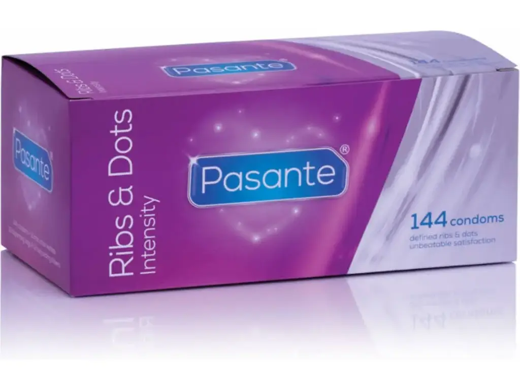 PRESERVATIVO ESTRIADO Y PUNTEADO PASANTE 144