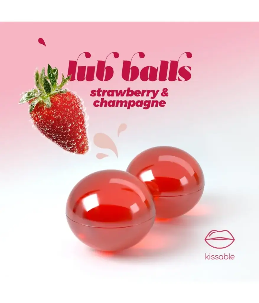 Lubricante Bolitas Explosivas Sabor Fresa & Champán - Crushious Lub Balls