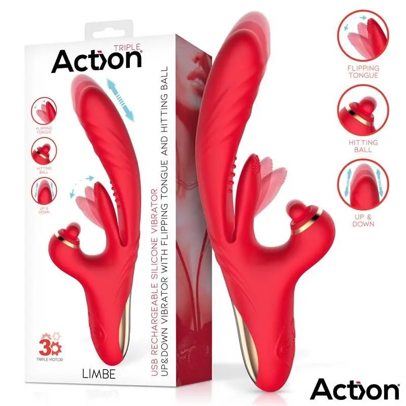 Vibrador Limbe con Lengua y Movimiento Up-Down - Placer Intenso 3 en 1