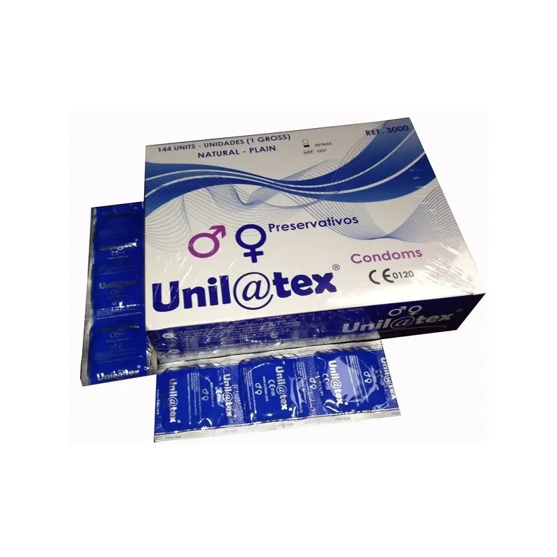 Caja 144 condones naturales ultra finos - máxima sensibilidad y protección