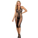 Vestido Largo de Rejilla Negro SUBBLIME - Talla Única Sexy y Elegante