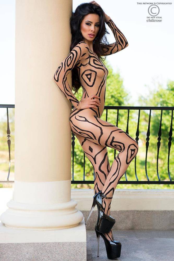 Bodystocking Sexy CR-4092 Lencería Erótica Transparente Mujer