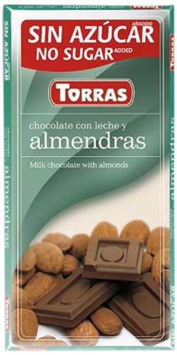 Choco leche almendras sin gluten torras