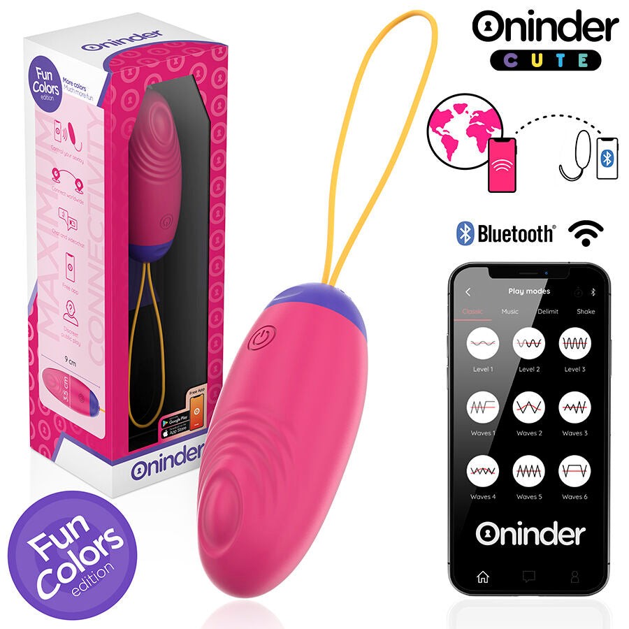 Oninder Cute - Uovo in Silicone Con Vibro-onda E Piacere - App Gratuita in Tutto Il Mondo