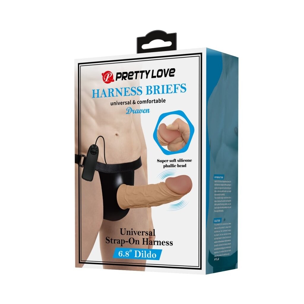 Pretty Love -  HARNESS BRIEFS CON VIBRACIÓN DILDO INCLUIDO