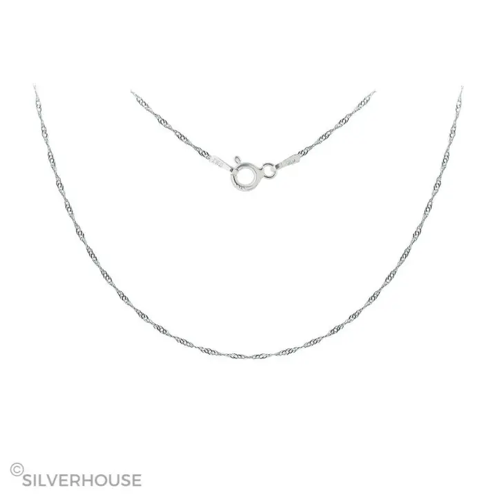 Cadena Singapur de plata 0.20 mm x 40 cm, unidad