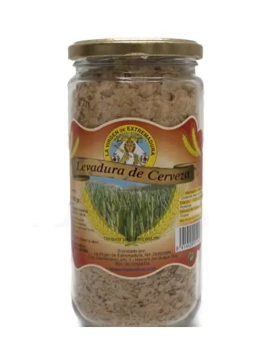 Bote de cristal levadura de cerveza