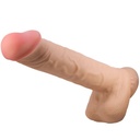 Pretty Love Sliding Skin Series Realistic Dildo with Sliding Skin Suction Cup Flesh 26 Cm