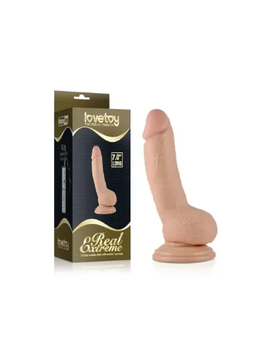 [6970260902052] LOVETOY DILDO REAL EXTREME 7" NATURAL